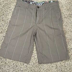 lululemon athletica Men's Tan Plaid Shorts